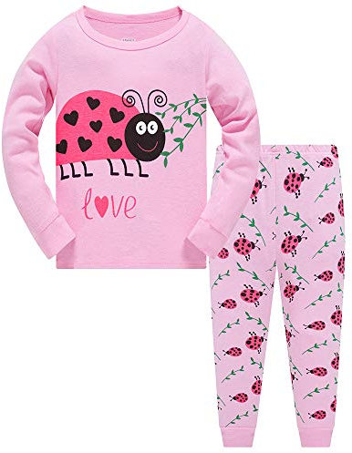TEDD Girls Christmas Pyjamas Set Toddler Clothes Sleepwear Animal Printed Nightwear Winter Long Sleeve PJs 2 Piece Outfit Xmas Gift for Kids Age 2-3 Years
