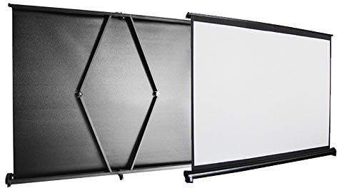 Portable Tabletop Projection Screen, Max Size 50-Inch 16:9 Pull Up Projector Screen for Home Theater Indoor Outdoor Movie Video Office