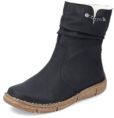 Rieker Damen Klassische Stiefeletten Z3771, Frauen Stiefeletten,Stiefel,Bootee,Booties,halbstiefel,Kurzstiefel,schwarz (00),42 EU / 8 UK