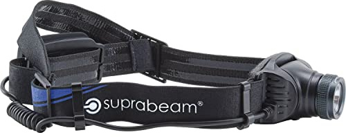 Suprabeam V3air wiederaufladbare LED Stirnlampe mit 650 Lumen, HyperFocus System, IPX4, mit Li-Po 1400 mAh 3.7 V. USB-direktladung