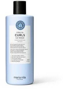 Maria Nila Coils & Curls Co-Wash, 350 ml, For Curly & Wavy Hair, Jojoba oil to Stay Hydrated while Washing, Shea butter for Curl Enhancement, 100% Vegan