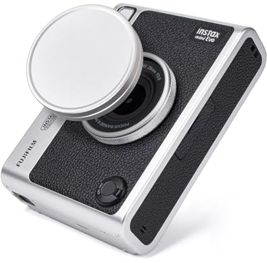 HIYQIN Copriobiettivo per Mini EVO, Copriobiettivo Compatibile con la fotocamera istantanea Fujifilm Instax Mini Evo - Tappo in Alluminio