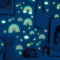 Stickers Muraux Arc-en-Ciel, Autocollants Lumineux, Étoiles Phosphorescentes, Décoration Murale pour Chambre de Fille, Enfants, Bébé, Pépinière - Vert