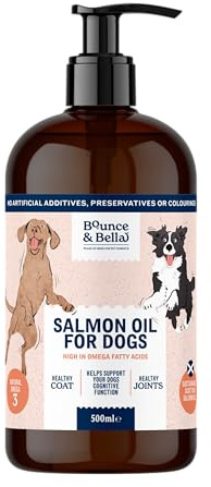 Bounce and Bella Scottish Salmon Oil for Dogs & Cats UK - Purity-Filtered Omega 3-6-9 Fish Oil Supplement, 500ml