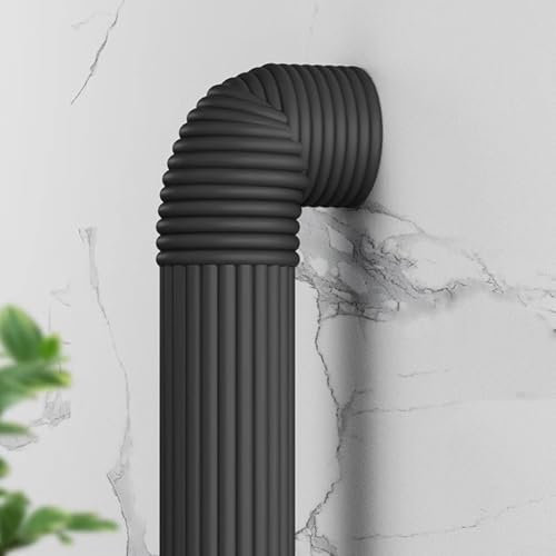 Foam and Foil Pipe Insulation Tape - 2M x 8cm Adhesive Wrap for Winter Freeze Protection on Cold and Hot Water Pipes (Black)