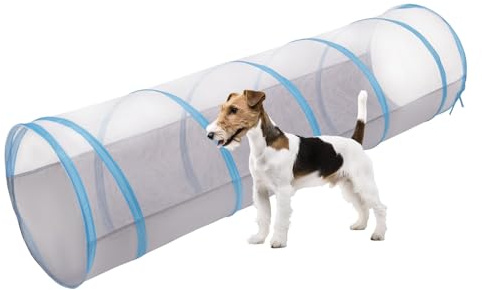 Petsona Pet Tunnel For Cats And Dogs Toy For Cats With Foldable Pop-Up Design Perfect For Indoor And Outdoor Fun Portable And Easy To Clean, Grey-Blue