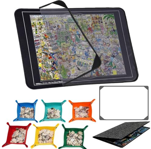 Planche à puzzle de 1000 pièces, rangement pour 1000 pièces avec 6 plateaux de tri pour puzzles