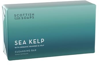 Scottish Fine Soaps Sea Kelp Cleansing Soap Bar 220g – Glycerine-Rich Soap with Nourishing Scottish Sea Kelp Extracts