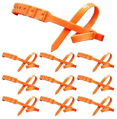 Snow Chains for SUV 10 Pieces Non-Slip Snow Tire Zip Ties | Anti-Skid Auto Wheel Chains for Car Sedan SUV Outdoor Vehicle Winter Driving