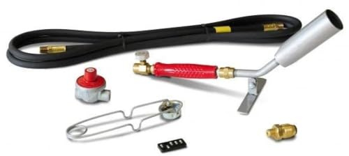 Red Dragon HT11/2-10CR Light Duty Vapor Torch Kit with 1.5 Bell, 10 ft Hose, 50000 BTU, Regulator and Torch Stand, 45° Bend Propane Torch for Weed Control, Paint Removal, Made in USA
