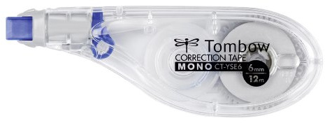 Tombow CT-YSE6 Mini Correction Tape Roller Easy-write,White,Width 6mm