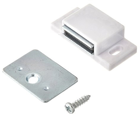 MPJ Shutter Hardware 50631-R 15lb Single Magnetic Catch White/zinc Retail Pack (2)