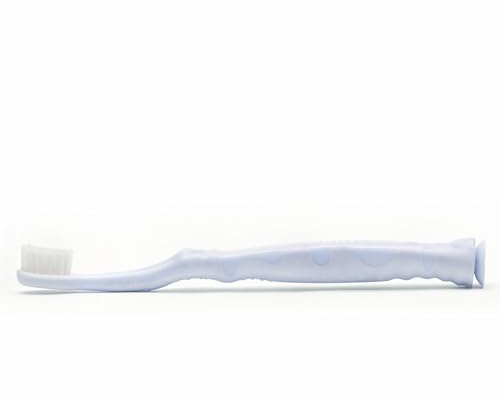 Nano-b Kinder-Zahnbürste, silberfarben, imprägnierte Borsten, blauer Griff