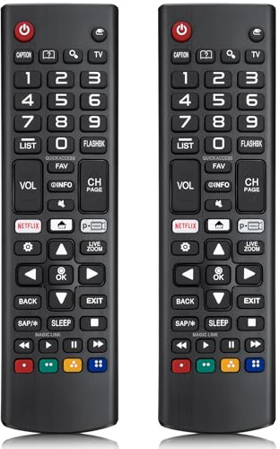 【Pack of 2】 for LG Smart TV Remote Control Replacement，Universal for All LG Smart TVs