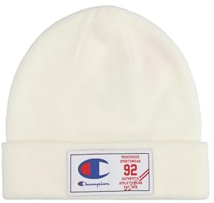 Champion Unisex Lifestyle Caps (806044) -Retrosport Jock Tag Beanie-Mütze, Weiß (WW001), One Size