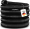 tillvex Poolschlauch Made in Germany | Schwimmbadschlauch mit Muffen | Solarschlauch für Pool und Schwimmbecken | Saugschlauch | Pumpenschlauch | flexibler Wasserschlauch (Schwarz, 15m / 38mm)