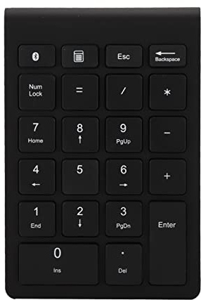 FILFEEL Mini tastierino numerico portatile wireless per sistemi, Mac e Android; Bluetooth 5.0; design ergonomico a 22 tasti.