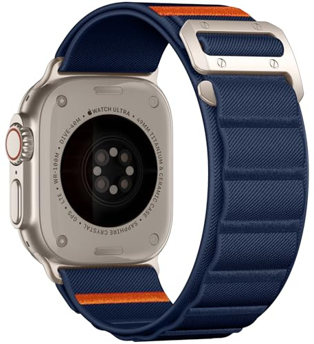 Bandletic Sportarmband för Apple Watch Ultra/Ultra 2 (49 mm), Robust loop-armband, mjukt elastiskt med G-krok, 46 mm (Series 10), 45 mm (Series 9/8/7), 44 mm (SE2/SE/6/5/4), 42 mm (3/2/1)