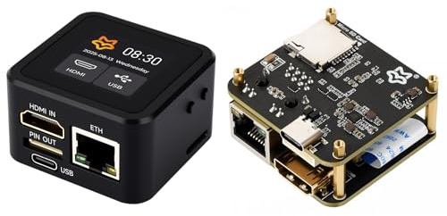 Luckfox PicoKVM Lightweight IP KVM Remote Management Tool, Supports 1920 × 1080@60fps HDMI Video Input and HID Signal Output for Device Control (5 Pieces,Full Kit)