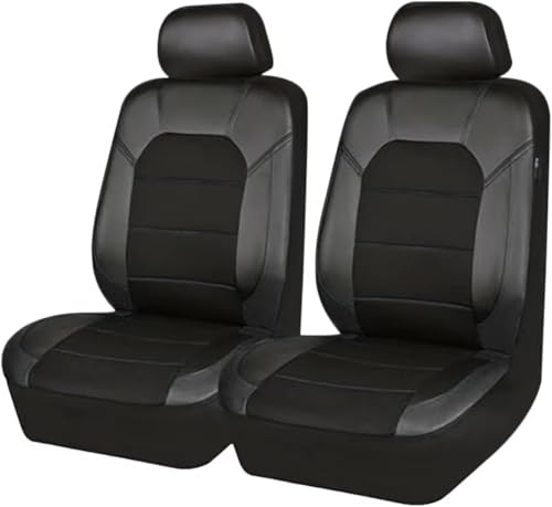 XCVBNYR Auto Schonbezüge Set Vorne für VW Volkswagen Touran 2004-2015, Wasserdicht Atmungsaktiv rutschfest Sitzbezüge Innenraum Zubehör,Black