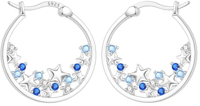 Örhängen silver 925 hängande för damer örhängen i 925 sterlingsilver örhängen med zirkonia allergivänliga örhängen för kvinnor alla hjärtans dag gåva födelsedagspresent