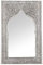 Orient Spiegel Wandspiegel Malika 40cm Silber Messing | Großer Marokkanischer Flurspiegel Messingrahmen orientalisch verziert | Orientalischer Vintage Badspiegel ohne Beleuchtung | Orientalische Deko
