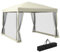 Outsunny Faltpavillon Pavillon Faltzelt mit Seitenwänden inkl. Tragetasche, Stahl+Oxford, Beige, 3x3x2,55m