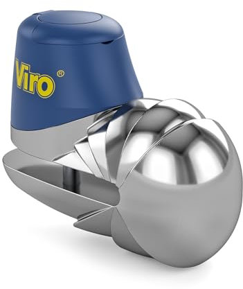 Viro | Armadillo, Bloccadisco Moto e Scooter Anti-Morsa con Diametro Asta 5,5 mm, Finitura Cromata, Chiusura a Scatto