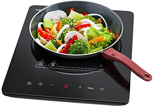 Piastra ad induzione, design portatile ultrasottile, controllo touch sensor e blocco di sicurezza, 2100W