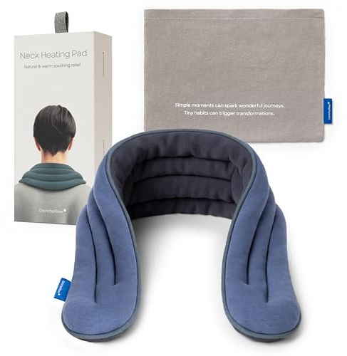 Ostrichpillow Heating Pad Microwavable - Neck Wrap Microwavable Heating Pad for Neck and Shoulder, Relaxation, Pain Relief