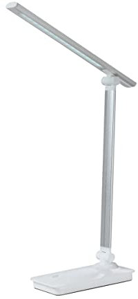 BEL AIR HOME - Lampada LED da Tavolo 5W Tattile, 6500K, ARQUITECH | Intensità Regolabile | Design Moderno per Ufficio, Studio | Lampada Scrivania Bambini e Vintage, Plastica (BIANCO)