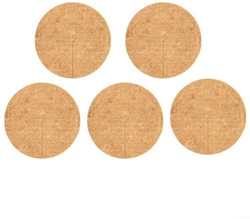 ReachMall 5Pcs Mulch for RING Tree for PROTECTION Mat, Coconut Fiber Mulching Disc, Round Plant for PROTECTION Cover Disc for Garden/Living Room/Restaurant/Balcony/Nurseries(Y PAD40cm)