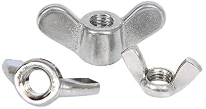 Mutter vingmuttrar, fästelement, M4m5m6m8 304 rostfritt stål Specialformad handskruvmutter Big Ear Butterfly Nuts Ramskruv Mutter Klomutter Vingmuttrar(Small ear M4 5PCS)