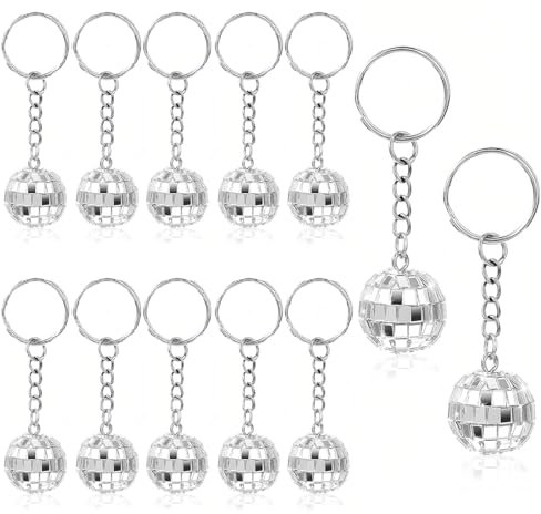CATOR Palla da Discoteca, 12 Pcs Sfera a Specchio Palla Discoteca, Palla da Discoteca Argento Sfere da Discoteca a Specchio, Specchio Palla da Discoteca per Festa, Decorazione da Appendere, Carnevale