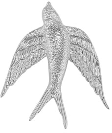 Broche Hirondelle Vintage En Acier Inoxydable – Oiseau Volant Mignon Pour Femme Et Homme – Accessoire Élégant Pour Veste Chapeau Robe Ou Col – Bijou Intemporel