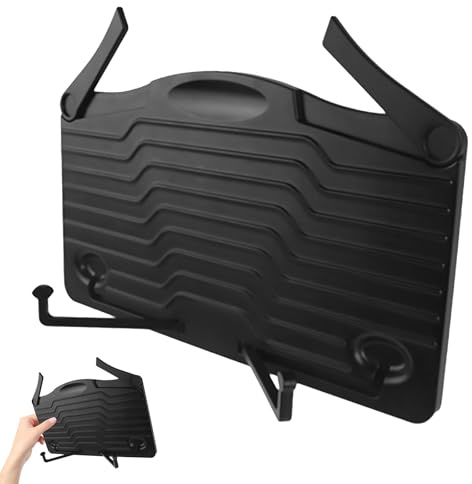 Ciieeo Atril Plegable para Partituras Portátil Negro, Soporte Ajustable para Libros y Cuadernos Musicales, Ligero y Compacto Adecuado para Casa, Escuela y Uso en Mesa de Piano