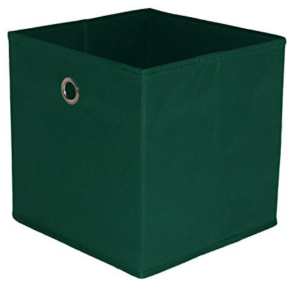 5 Stück Faltbox Dunkelgrün 28 x 28 x 28 cm Aufbewahrungsbox faltbar