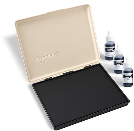 Infusion 8 x 12 Extra Large Industrial Stamp Ink Pad, Your Go to Large Stamp Ink Pad for Bright Color, Even Coverage and Durability (Black)