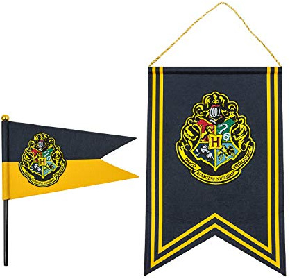 Cinereplicas - Harry Potter - Banner & Flag Set - 12 x 17 inches - Official License - Hogwarts