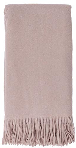 Alashan - Cashmere Blend Ripple Finish Woven Throw - Soft Cashmere Throw Blanket, Bisque