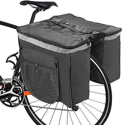 RANJIMA Borsa per Bicicletta Posteriore Laterali Multifunzionale, Grande capacità Doppia per Portapacchi Impermeabile per Mountain Bike, Bici da Corsa Outdoor