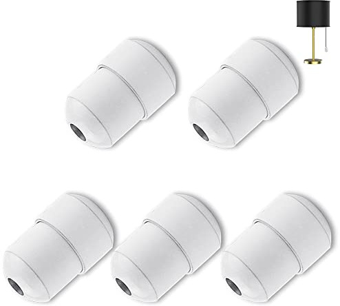 PERFETSELL Acorn Twist-Cap Connecteur pour chaîne à billes en aluminium Blanc