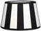 Brillibrum Design Lampenschirm gestreift Tischlampenschirm mit Streifenmuster für Lampenfassung E27 Streifen Design Tischleuchte oval rund Stoff (Oval: 22x15x15cm, Schwarz -Creme)