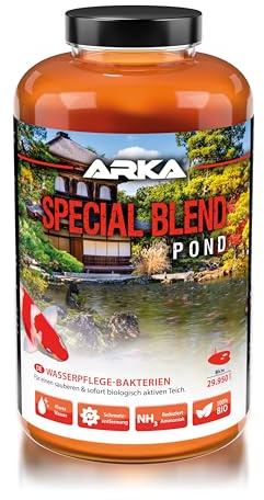 Teichbakterien 946 ml – hochaktive Bakterienmischung für klares Teichwasser – baut KOT, Futterreste & Pflanzenabfälle biologisch ab – sofort aktiv für stabiles Gleichgewicht – ARKA Pond Special Blend