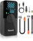 Tire Inflator Portable Air Compressor,150 PSI Air Pump 5200mAh Battery with LCD Display, One Click Smart Pump Tire Inflator for Cars, Motorcycles, Bicycles and More