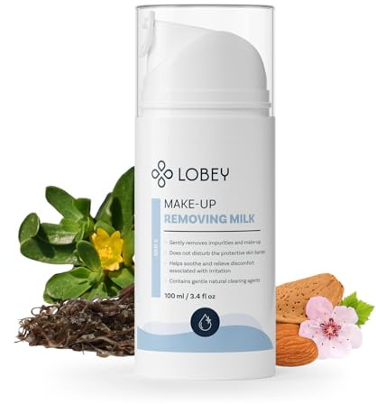 LOBEY Gesicht Cleanser - Gesichtsreinigungscreme - Gesichtsreinigungsmilch - Reinigungslotion - Braunalgenextrakt Gesichtspflege Mandelöl und Kokosöl - Natürliche Kosmetik (100 ml)