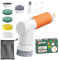 Brosse de Nettoyage électrique rotative, étanche IPX7, 6 en 1, Electric Spin Scrubber, kit pour Salle de Bain, Cuisine, mobilier de Jardin, Spa, plancha, Camping Car, Bateau.