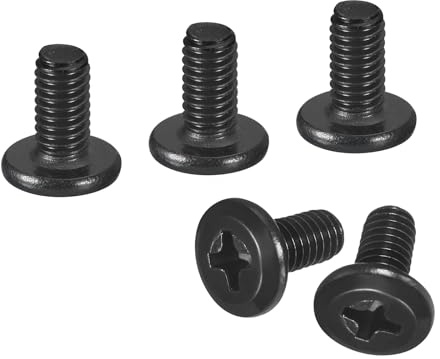 sourcing map 25Pcs M4-0.7x8mm Flat Round Head Machine Screws, Black Oxide | 304 Stainless Steel, Phillips Drive, Machine Screw, Full Thread