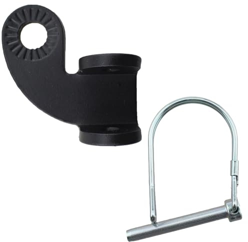 TAODAN 12.2mm Black Bicycle Trailer Hitch with D Shaped Safety Coupling Pin Steel Hanger Cycling Accessories Suitable for QR and Solid Shafts