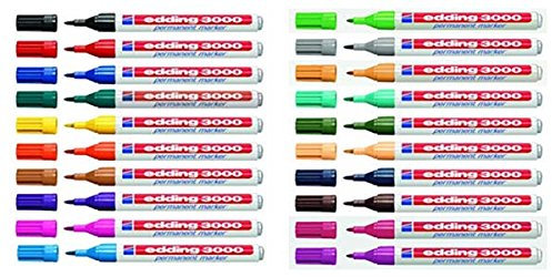 20x Edding Permanentmarker 3000 in 20 Farben